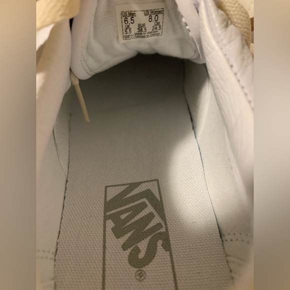 Leather vans ( cream ) - vintage pop grey - Picture 4 of 7